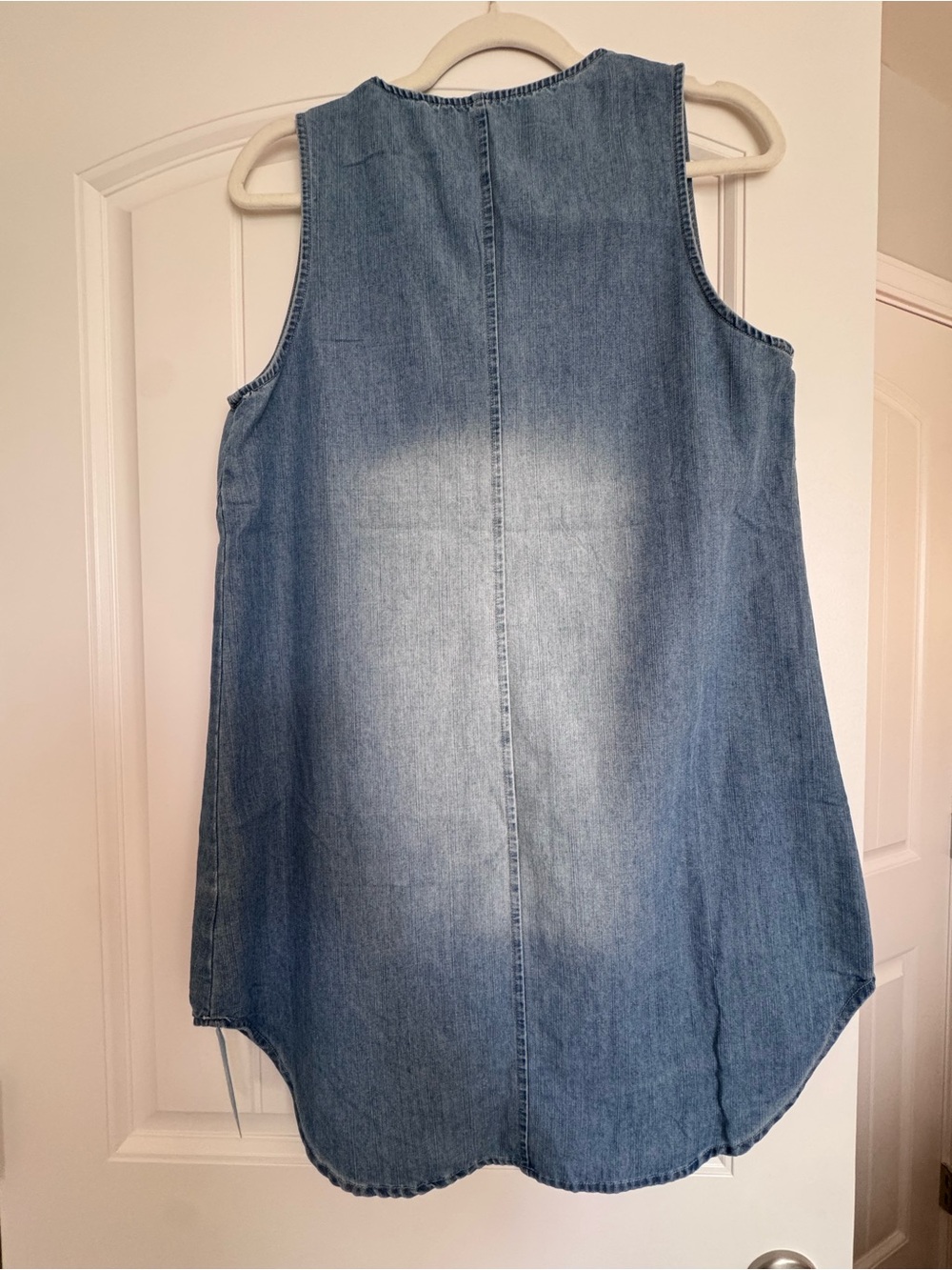 NWT Cupshe Sleeveless Blue Denim Tunic Dress - Medium - Picture 5 of 5